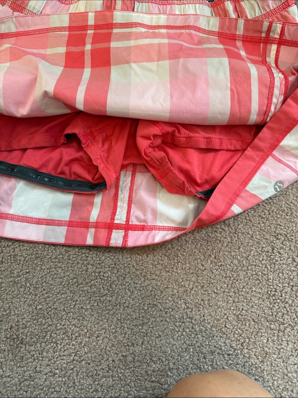 Lululemon Pink Plaid Skort - Picture 3 of 4